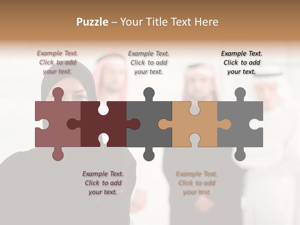 Ethnic  Busuinessmen PowerPoint Template