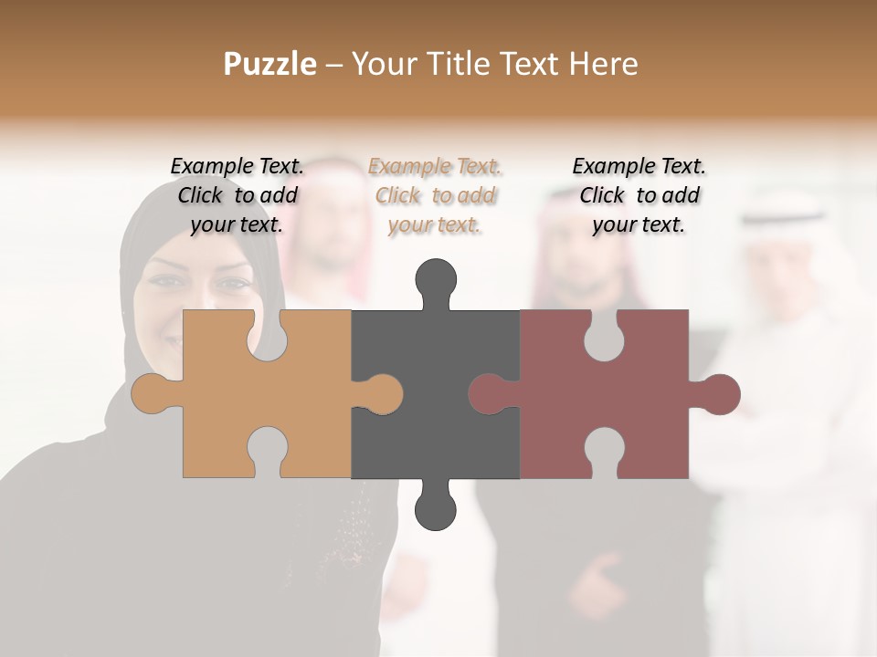 Ethnic  Busuinessmen PowerPoint Template