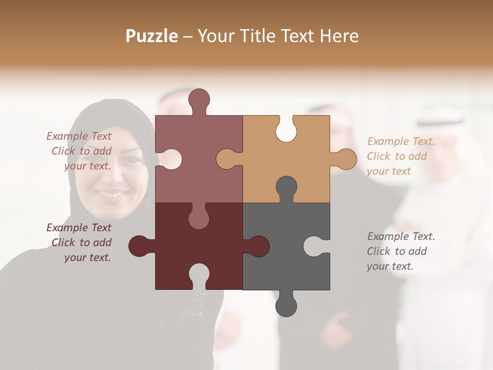 Ethnic  Busuinessmen PowerPoint Template