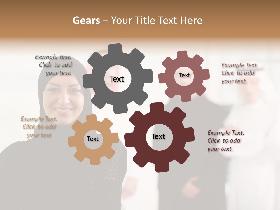 Ethnic  Busuinessmen PowerPoint Template