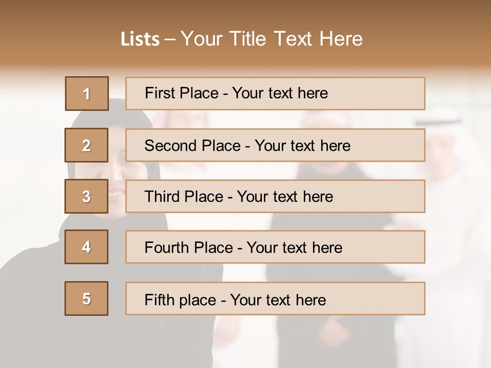Ethnic  Busuinessmen PowerPoint Template