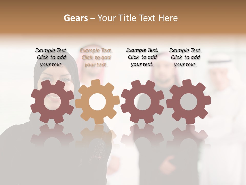 Ethnic  Busuinessmen PowerPoint Template