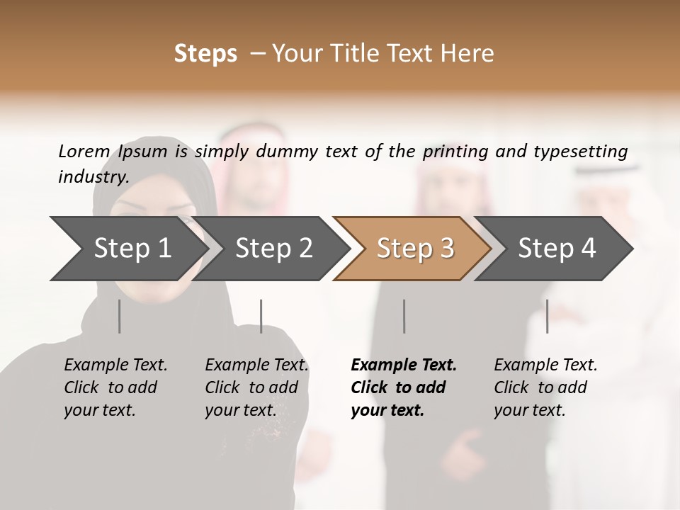 Ethnic  Busuinessmen PowerPoint Template