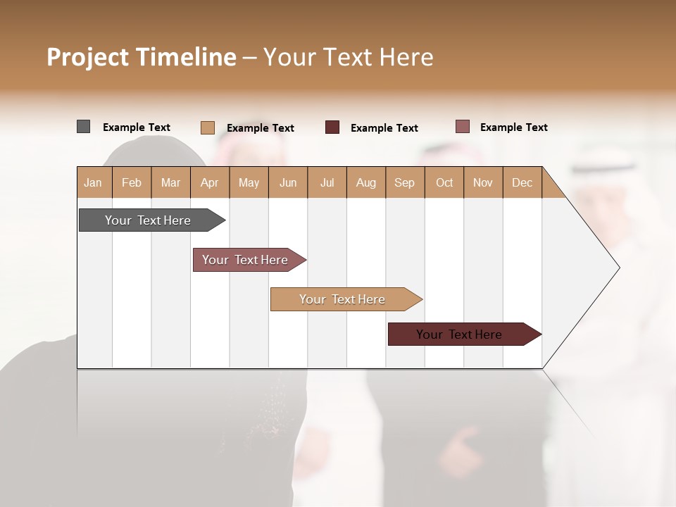 Ethnic  Busuinessmen PowerPoint Template