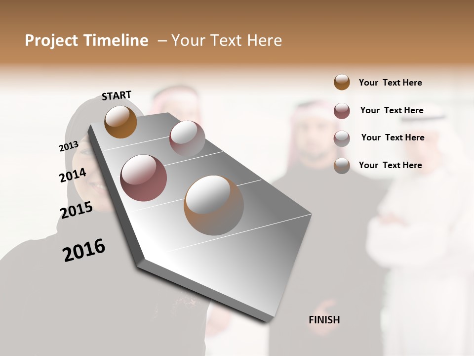 Ethnic  Busuinessmen PowerPoint Template
