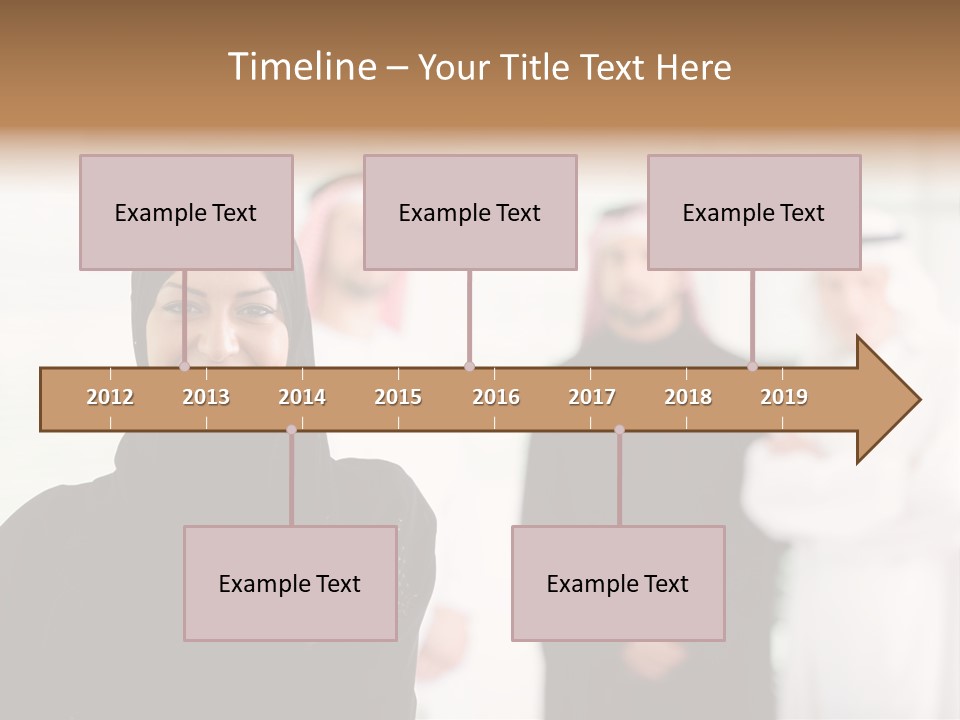 Ethnic  Busuinessmen PowerPoint Template