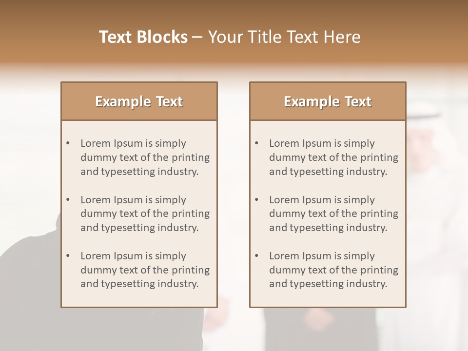 Ethnic  Busuinessmen PowerPoint Template