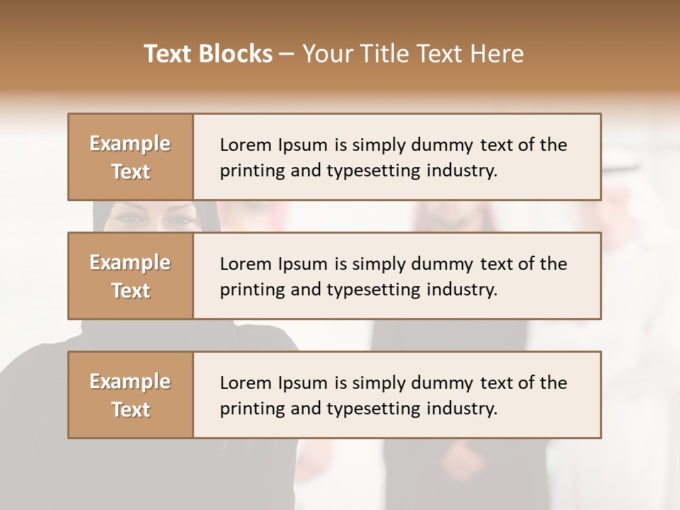 Ethnic  Busuinessmen PowerPoint Template