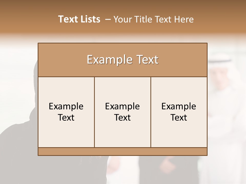 Ethnic  Busuinessmen PowerPoint Template
