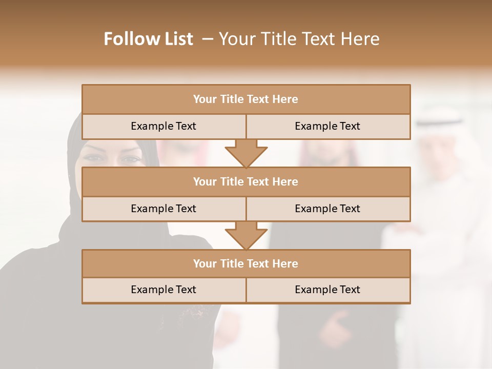 Ethnic  Busuinessmen PowerPoint Template
