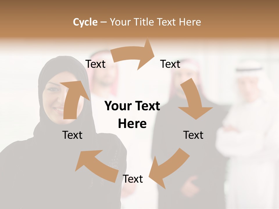 Ethnic  Busuinessmen PowerPoint Template