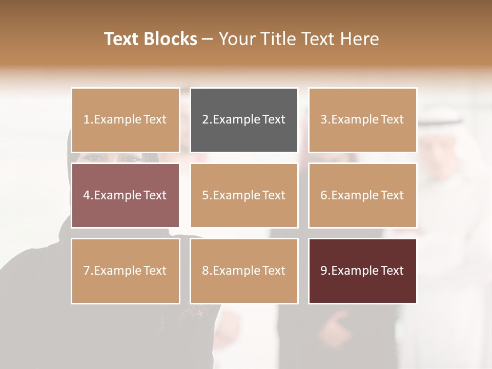Ethnic  Busuinessmen PowerPoint Template