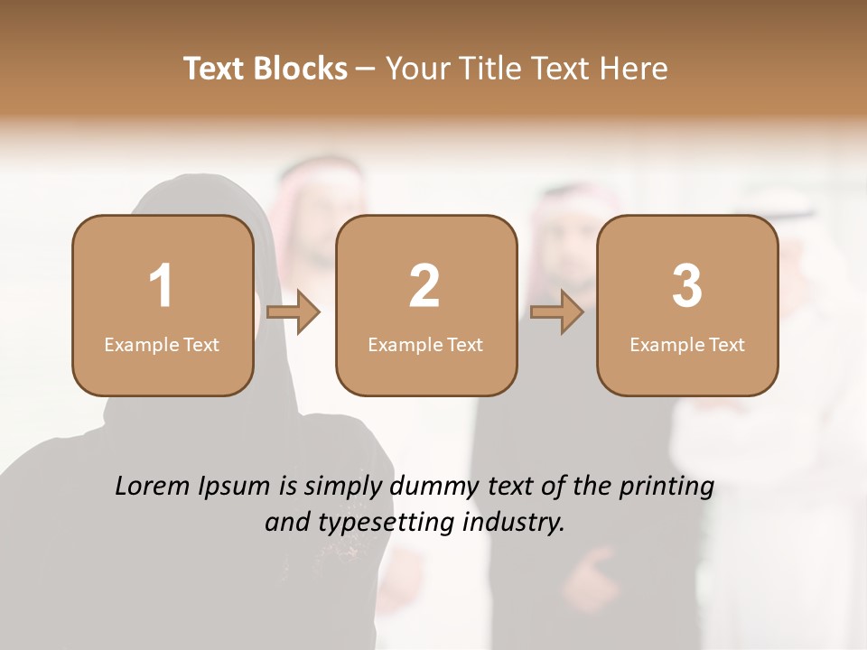 Ethnic  Busuinessmen PowerPoint Template