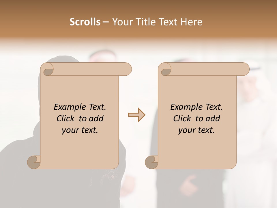 Ethnic  Busuinessmen PowerPoint Template