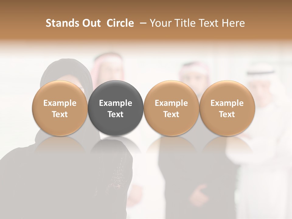 Ethnic  Busuinessmen PowerPoint Template