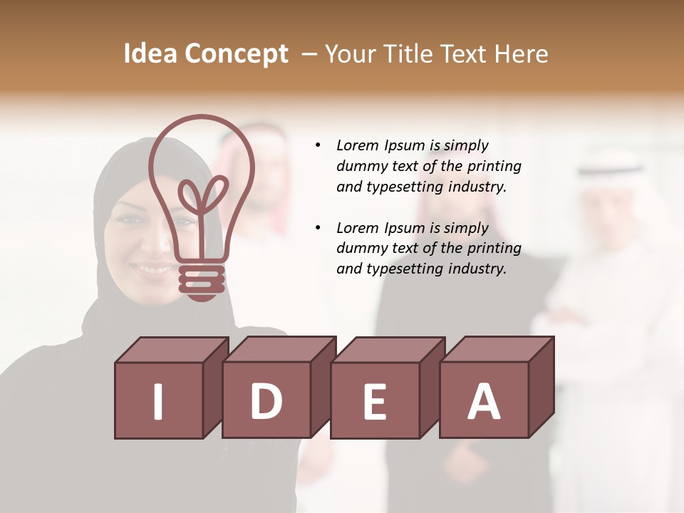 Ethnic  Busuinessmen PowerPoint Template