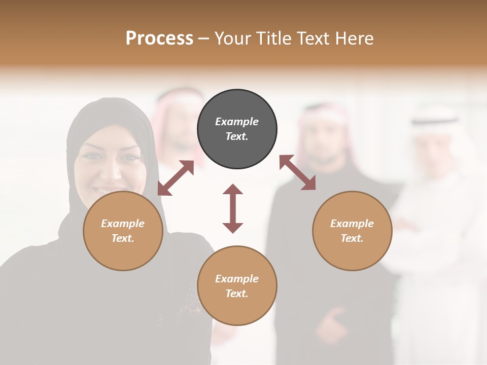 Ethnic  Busuinessmen PowerPoint Template