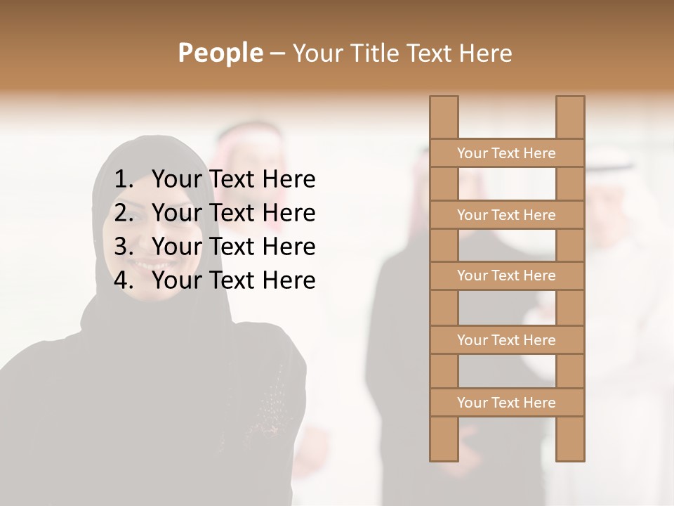 Ethnic  Busuinessmen PowerPoint Template