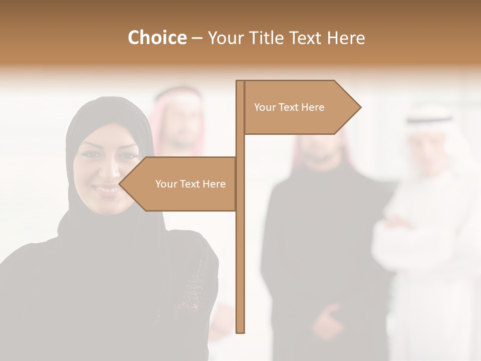 Ethnic  Busuinessmen PowerPoint Template