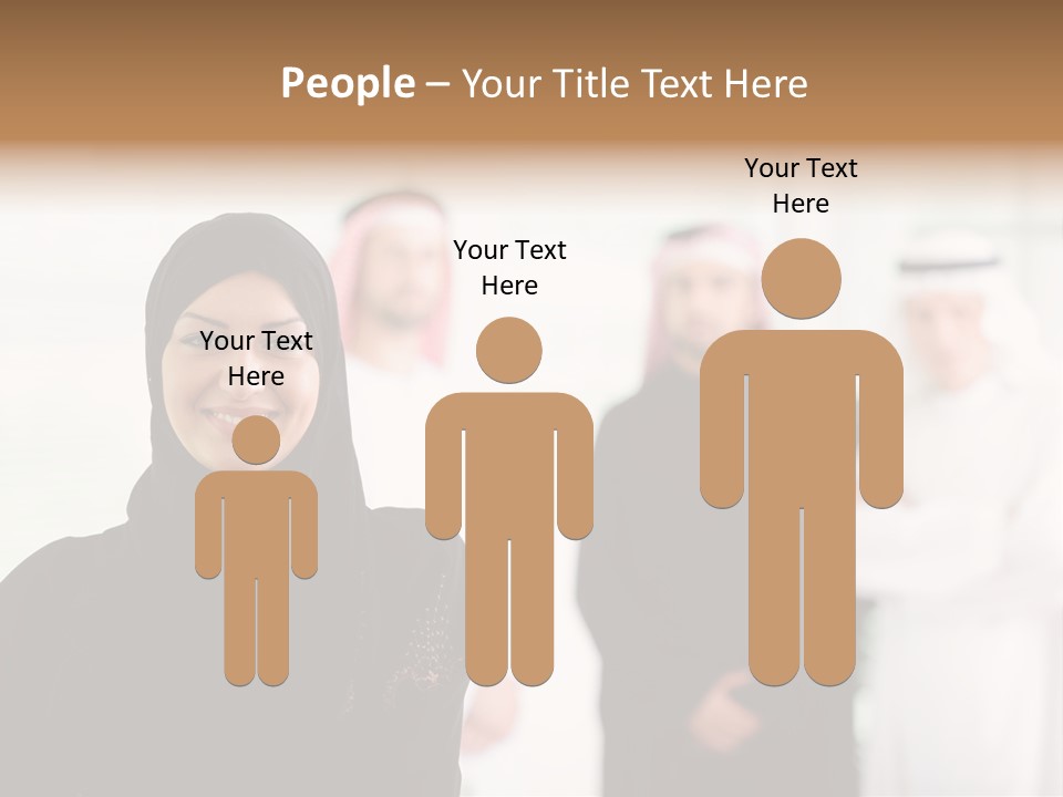 Ethnic  Busuinessmen PowerPoint Template