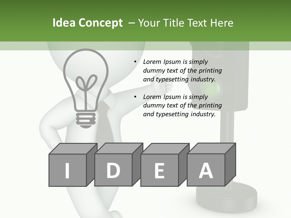Transport Concept Stoplight PowerPoint Template
