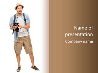 Holding Person Energy PowerPoint Template