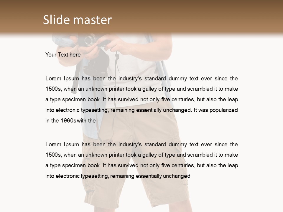 Holding Person Energy PowerPoint Template