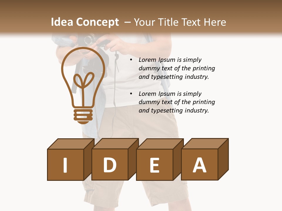 Holding Person Energy PowerPoint Template