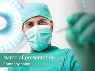 Clinic Surgical Man PowerPoint Template