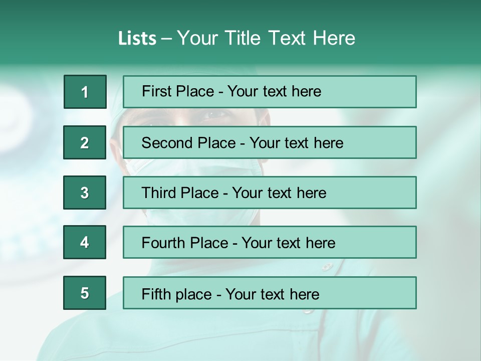 Clinic Surgical Man PowerPoint Template