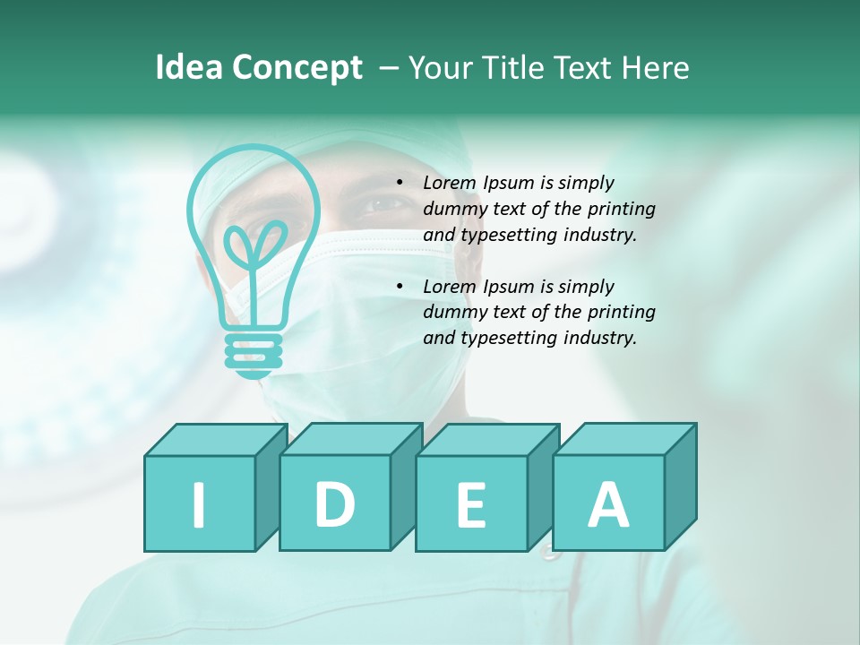 Clinic Surgical Man PowerPoint Template