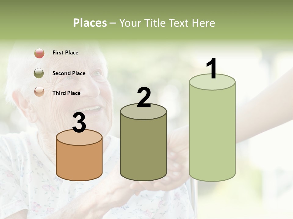 Wheelchair Touching Positive PowerPoint Template