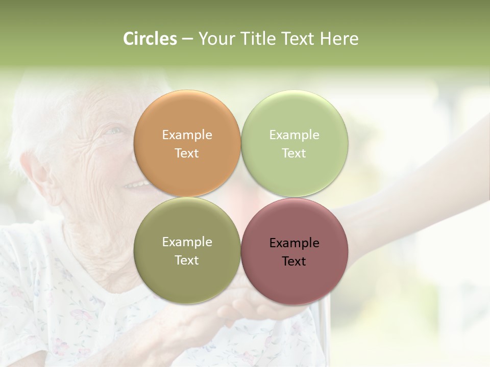 Wheelchair Touching Positive PowerPoint Template