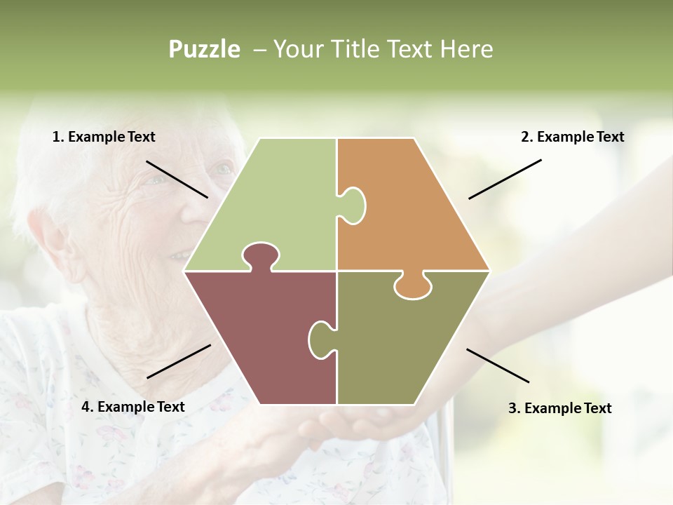 Wheelchair Touching Positive PowerPoint Template