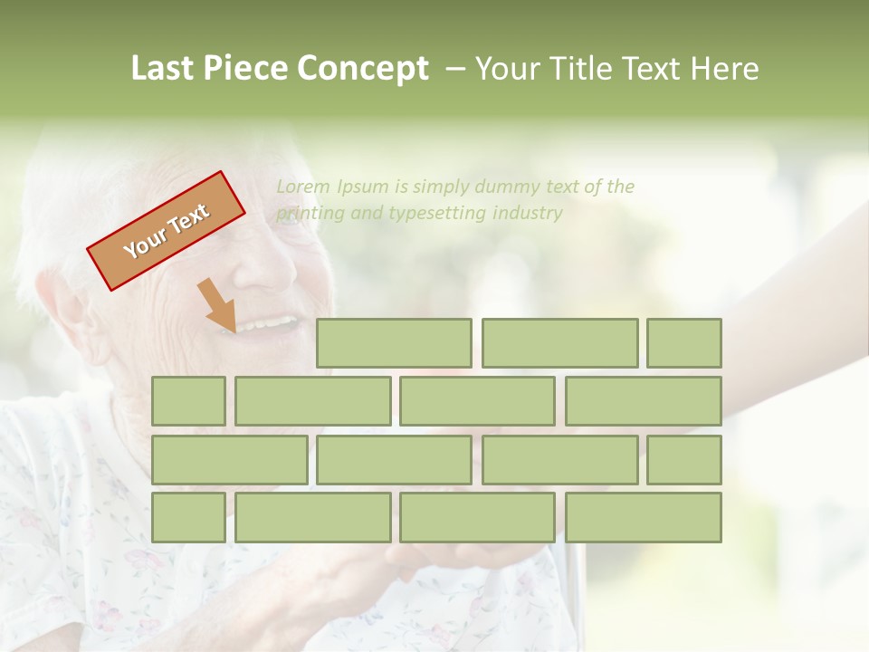 Wheelchair Touching Positive PowerPoint Template