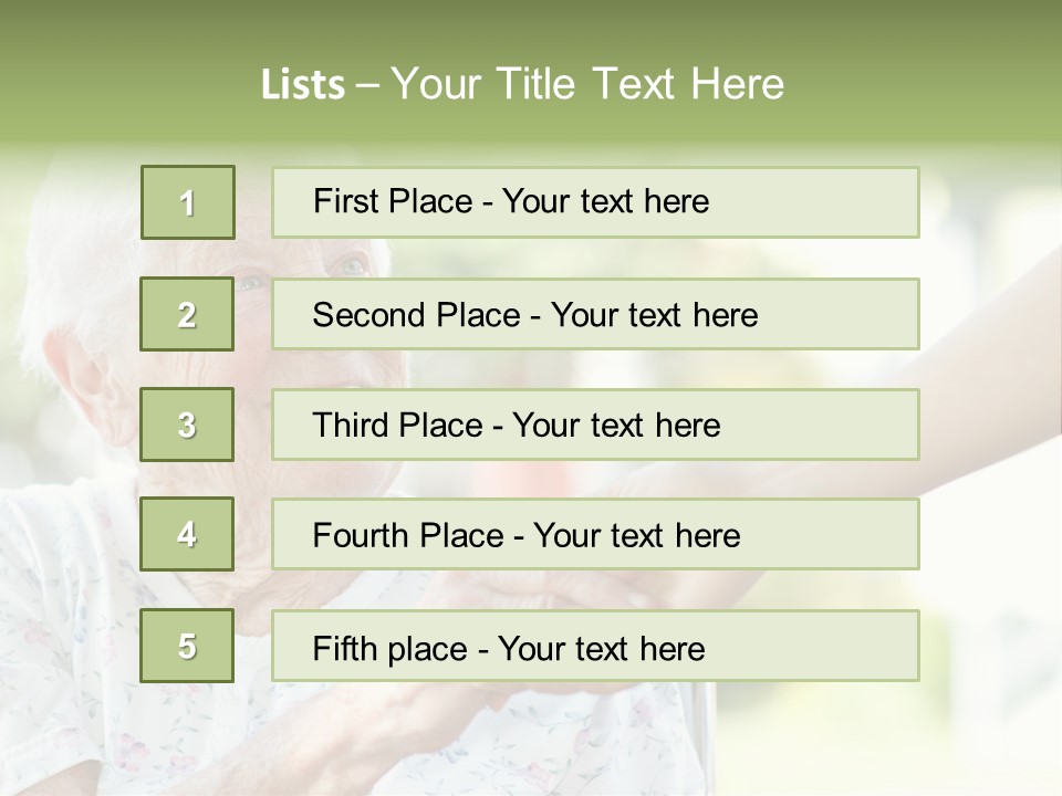Wheelchair Touching Positive PowerPoint Template