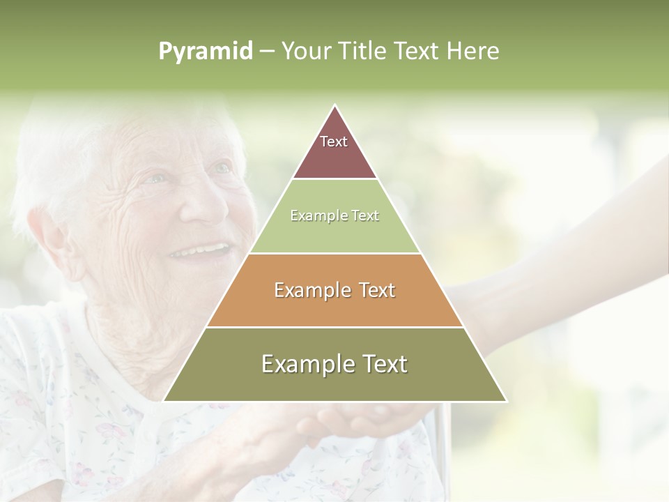 Wheelchair Touching Positive PowerPoint Template