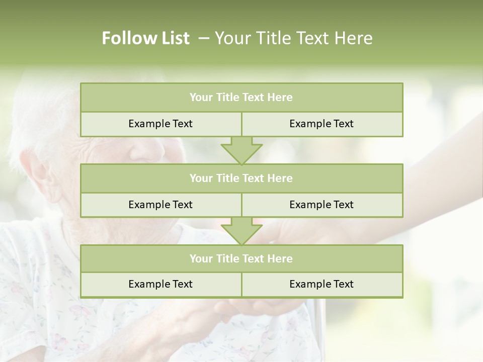 Wheelchair Touching Positive PowerPoint Template