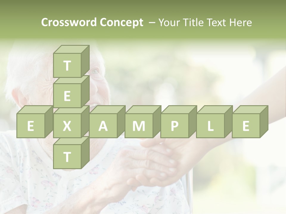 Wheelchair Touching Positive PowerPoint Template