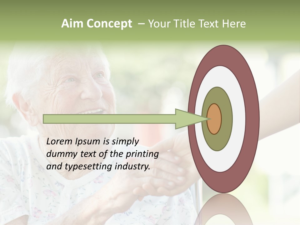 Wheelchair Touching Positive PowerPoint Template