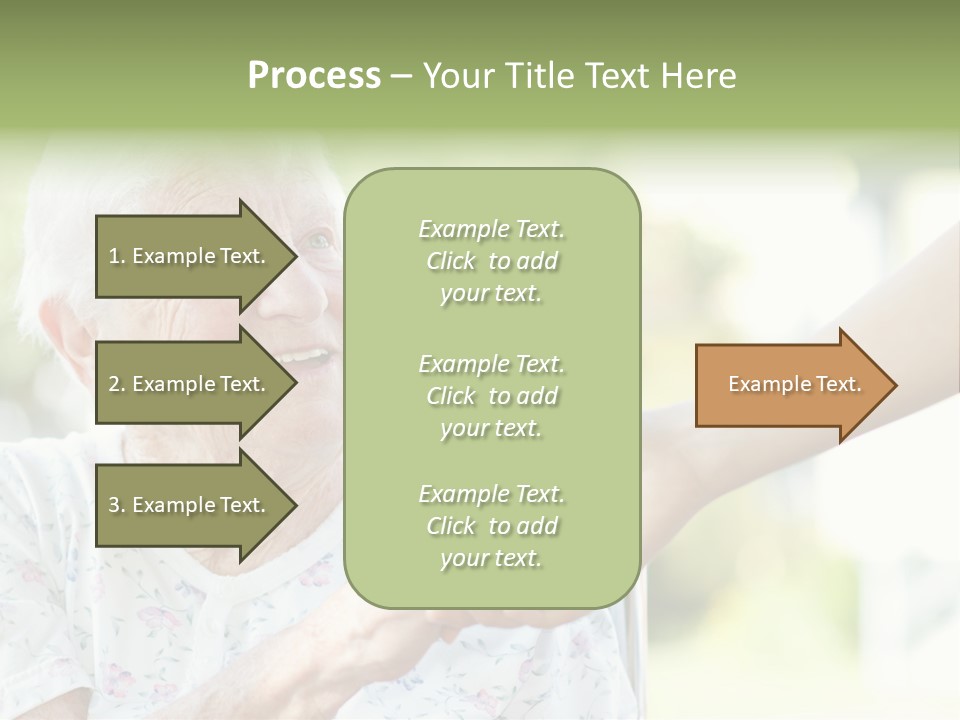 Wheelchair Touching Positive PowerPoint Template
