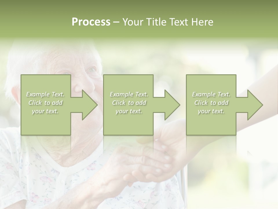 Wheelchair Touching Positive PowerPoint Template