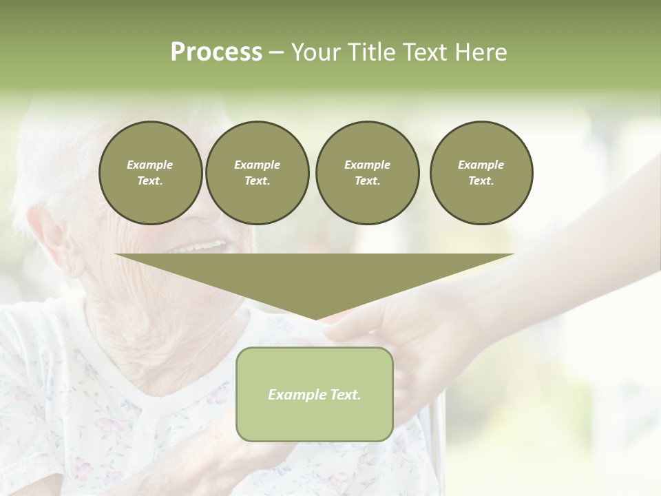 Wheelchair Touching Positive PowerPoint Template