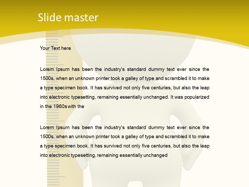 Cartoon Meters Feet PowerPoint Template