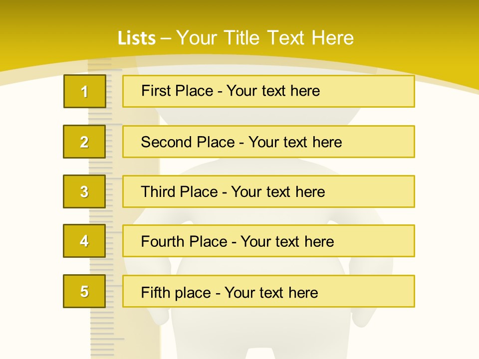 Cartoon Meters Feet PowerPoint Template