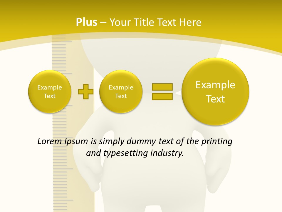 Cartoon Meters Feet PowerPoint Template