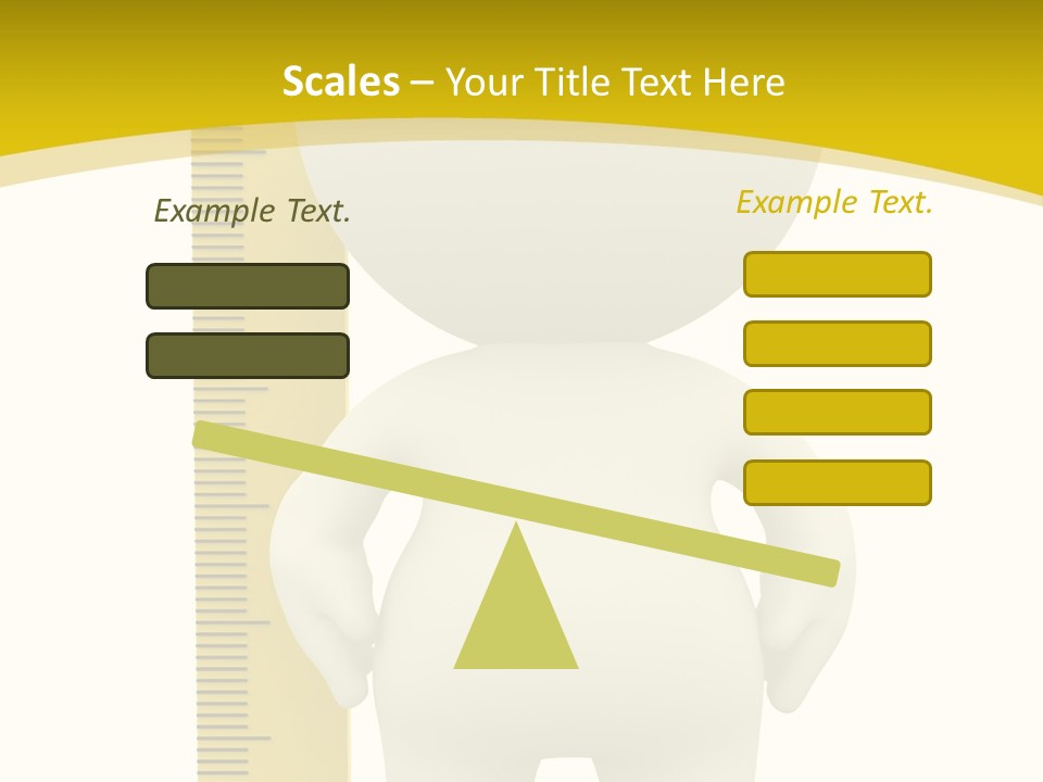 Cartoon Meters Feet PowerPoint Template
