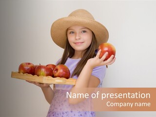 Fruit Person Dieting PowerPoint Template