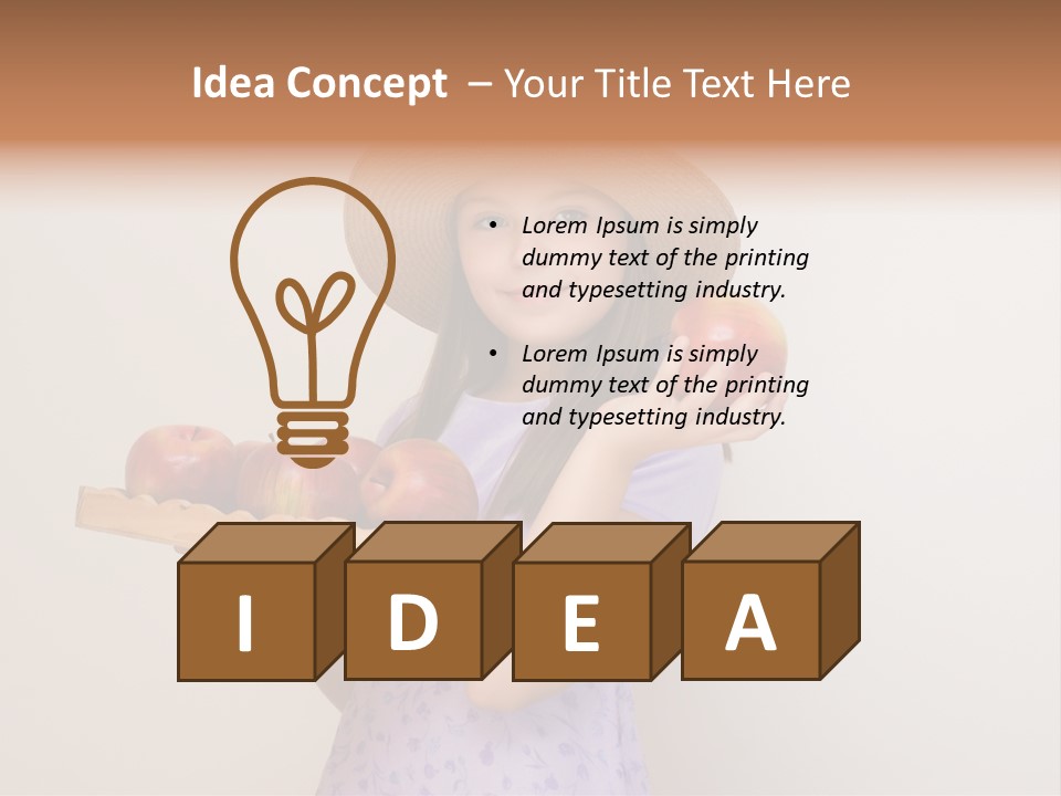 Fruit Person Dieting PowerPoint Template