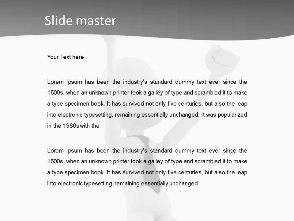 Caucasian Teamwork Successful PowerPoint Template